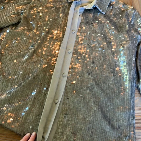 ASOS Sequin Lined Shirt Gorgeous Holiday Party - Picture 9 of 12